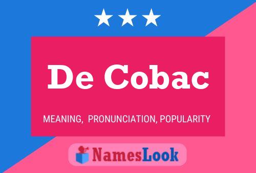 ملصق اسم De Cobac