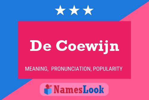 ملصق اسم De Coewijn