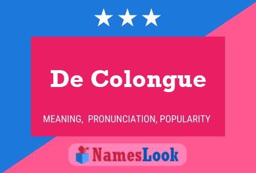 ملصق اسم De Colongue