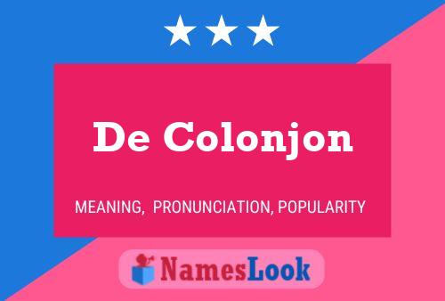 ملصق اسم De Colonjon