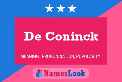 ملصق اسم De Coninck