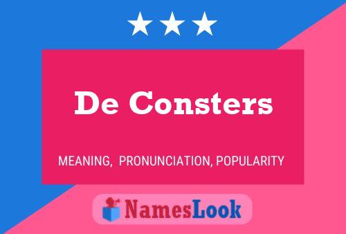 ملصق اسم De Consters