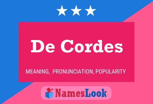 ملصق اسم De Cordes