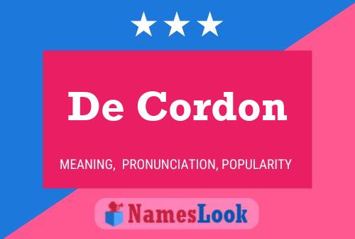 ملصق اسم De Cordon