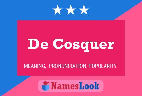 ملصق اسم De Cosquer