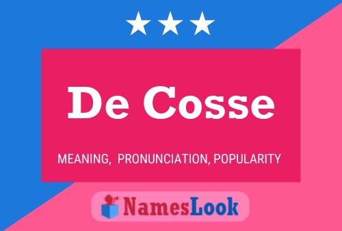 ملصق اسم De Cosse