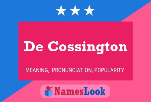 ملصق اسم De Cossington