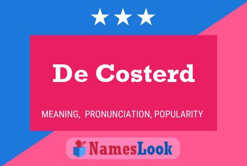 ملصق اسم De Costerd