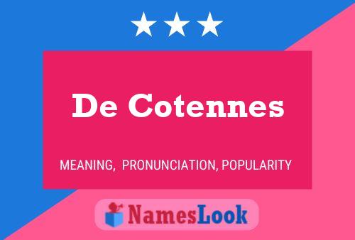 ملصق اسم De Cotennes