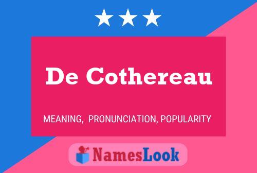 ملصق اسم De Cothereau