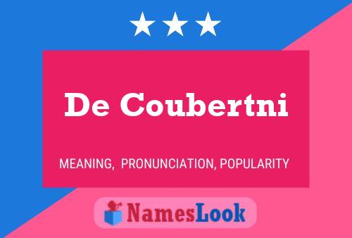 ملصق اسم De Coubertni