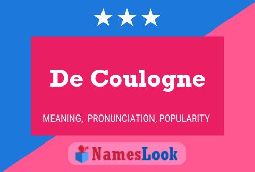 ملصق اسم De Coulogne