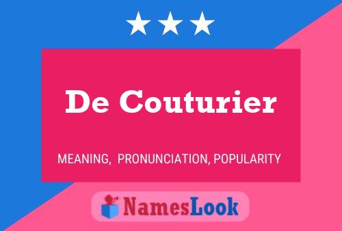 ملصق اسم De Couturier