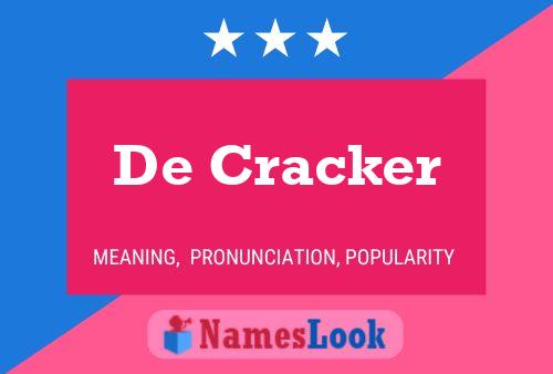 ملصق اسم De Cracker