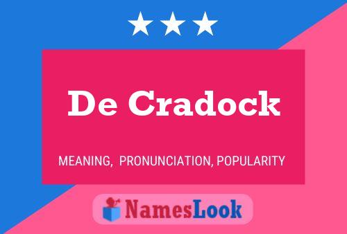 ملصق اسم De Cradock