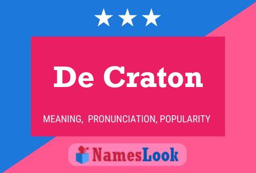 ملصق اسم De Craton