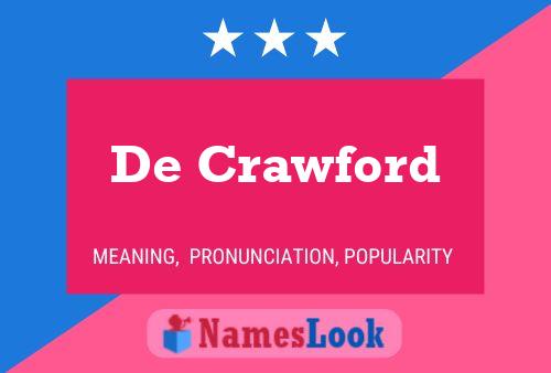 ملصق اسم De Crawford