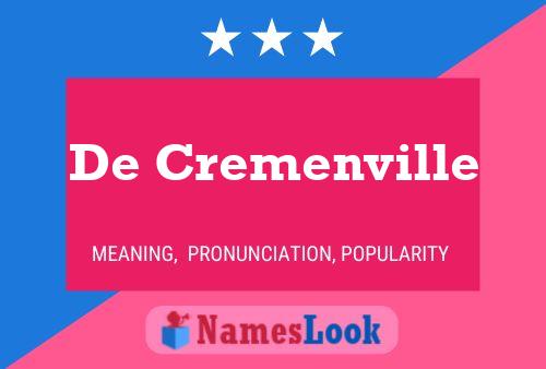 ملصق اسم De Cremenville