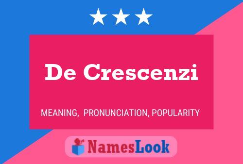 ملصق اسم De Crescenzi