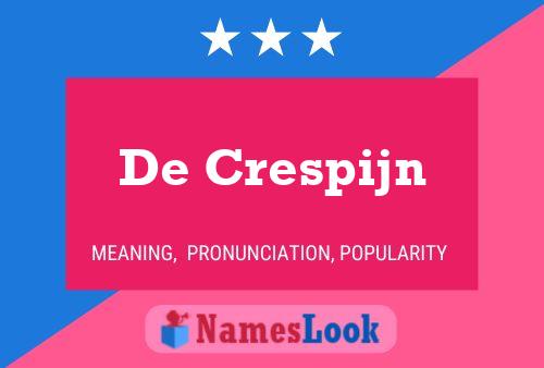 ملصق اسم De Crespijn