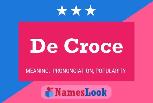 ملصق اسم De Croce