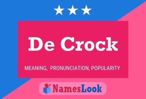 ملصق اسم De Crock