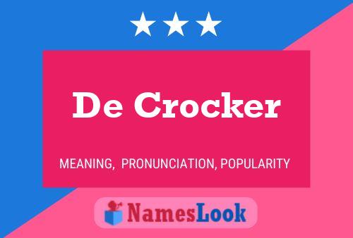 ملصق اسم De Crocker