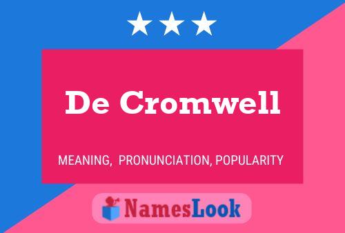 ملصق اسم De Cromwell