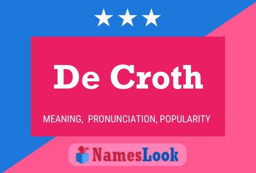 ملصق اسم De Croth