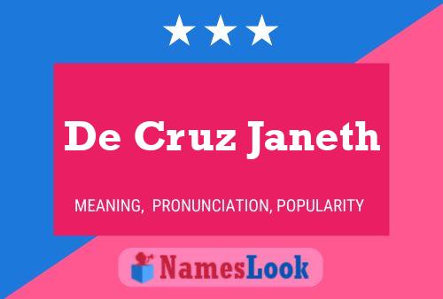 ملصق اسم De Cruz Janeth