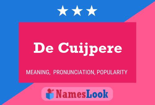 ملصق اسم De Cuijpere