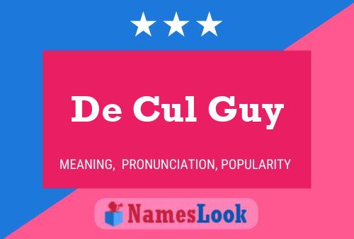 ملصق اسم De Cul Guy