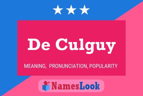 ملصق اسم De Culguy