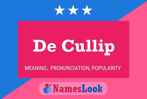 ملصق اسم De Cullip