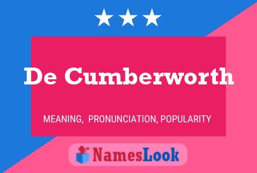 ملصق اسم De Cumberworth