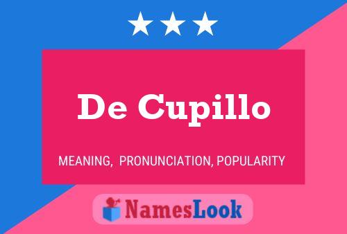 ملصق اسم De Cupillo