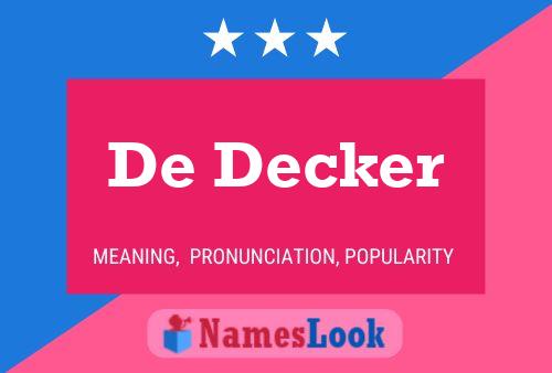 ملصق اسم De Decker