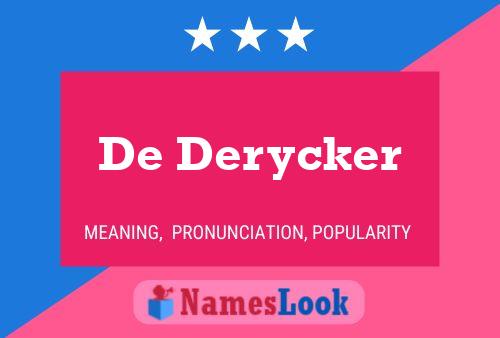 ملصق اسم De Derycker