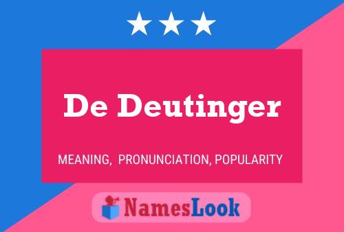 ملصق اسم De Deutinger