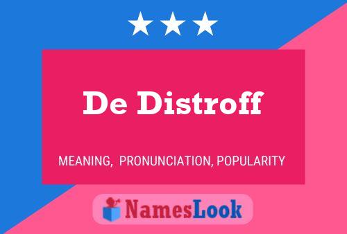 ملصق اسم De Distroff