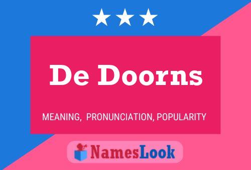 ملصق اسم De Doorns