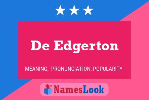 ملصق اسم De Edgerton