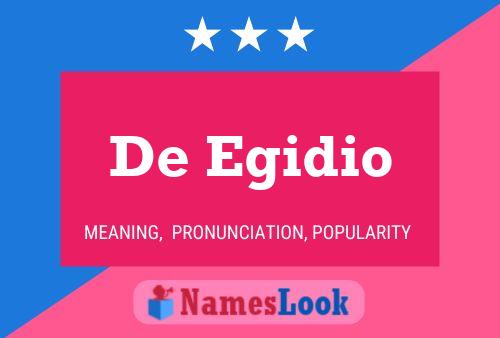 ملصق اسم De Egidio