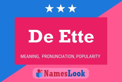 ملصق اسم De Ette