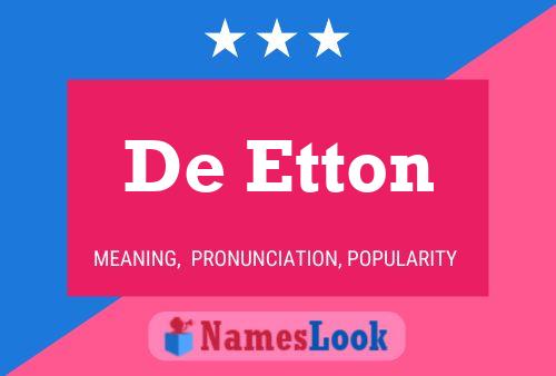 ملصق اسم De Etton