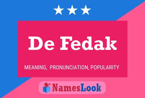 ملصق اسم De Fedak