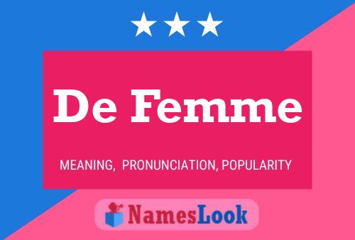 ملصق اسم De Femme