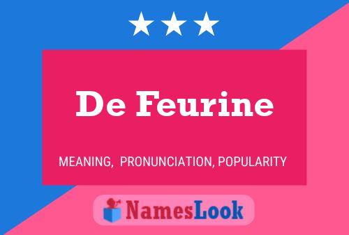 ملصق اسم De Feurine