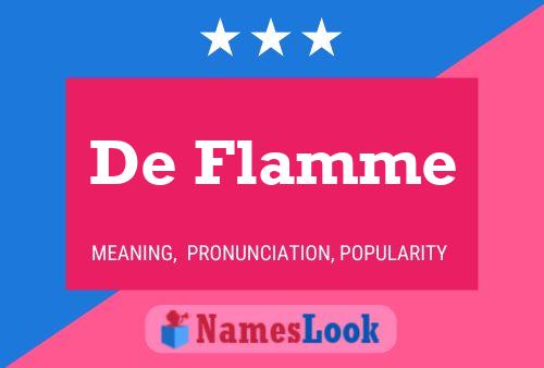 ملصق اسم De Flamme