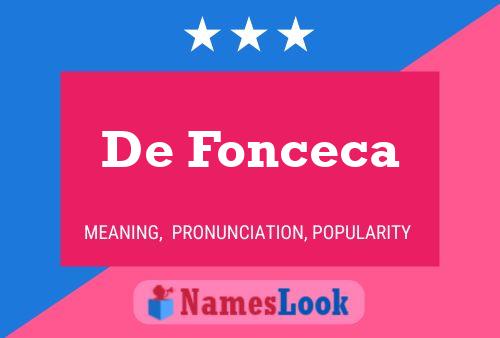 ملصق اسم De Fonceca